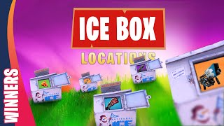 Search Ice Boxes in Fortnite Winterfest 3 close Ice Box Locations [upl. by Farr]