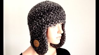 Tutorial How to Crochet an Earflap Winter Beanie [upl. by Nahshu]