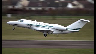 Cessna 525C Citation CJ4  Landing Start Up and Impressive 450 Meters Short Take Off [upl. by Bartholomeo]