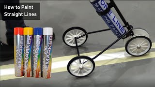 How To Use A Line Marker Spray Paint Kit And Draw Straight Lines [upl. by Atinrev]