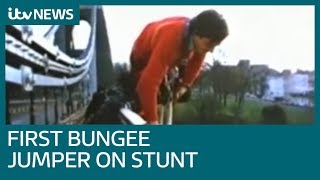 Worlds first bungee jumper recalls the moment he made history  ITV News [upl. by Atiuqa]