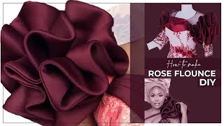 DIY ROSE FLOUNCE  Trendy Ruffle Tutorial [upl. by Manouch]