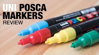 Uni Posca Marker Review amp Tutorial [upl. by Derna]