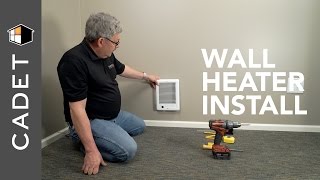 How to install wall heater with builtin thermostat  Cadet Heat [upl. by Nahta210]