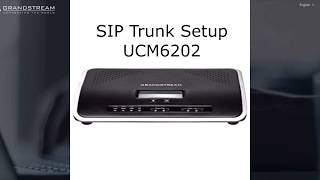 Grandstream UCM6202 SIP VoIP Trunk Setup [upl. by Cohberg686]