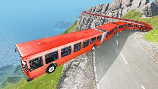 Long Articulated Bus Fails1  Beamng drive [upl. by Efinnej]