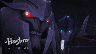 Transformers Prime Where Are We Megatronous  Transformers Official [upl. by Htide786]