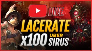 x100 UBER Sirus🔴LACERATE Gladiator Build PoE 325 [upl. by Annayak]