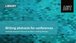 Writing an Abstract for a Conference or Symposium [upl. by Pietro]