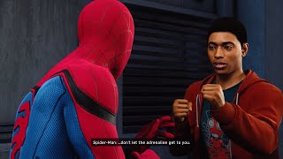 SpiderMan PS4  Spiderman Teaches Miles Morales How To Fight [upl. by Ten]