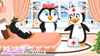 Five little penguins sliding on the snow  song for kids  Leigha Marina [upl. by Nylauqcaj322]