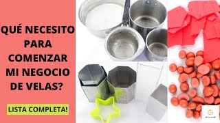 MATERIALES Para Hacer VELAS CASERAS 🗒 Lista COMPLETA [upl. by Ellesij646]