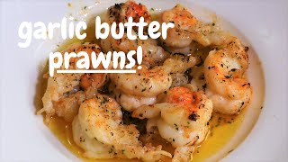 Garlic Butter Prawns  Quick amp Simple 5 Minute Recipe  Keto  Low Carb [upl. by Ynohtnaeoj]