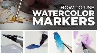 How to Use Watercolor Markers  Techniques and Applications [upl. by Anuahc]