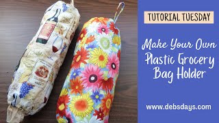 Make Your Own Plastic Grocery Bag Holder  Easy DIY Fabric Sack Storage [upl. by Dublin345]