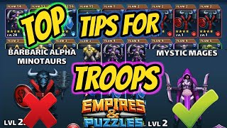 How to level up troops in empires and puzzles [upl. by Yerdua]