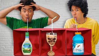 Dont Choose The Mystery DEATH STRAW Drink Challenge [upl. by Lesko]