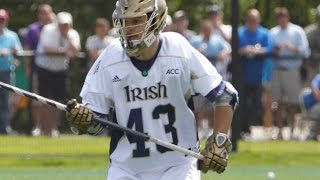 Matt Landis Notre Dame Lacrosse Career Highlights [upl. by Burnley]