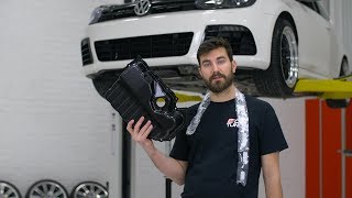 How to Replace an Oil Pan Volkswagen 20T [upl. by Yrffoeg]