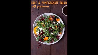 Kale and Pomegranate Salad with Persimmons [upl. by Kallick]