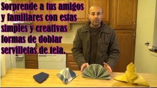 Como Doblar Servilletas De Tela Para Una Mesa [upl. by Corry]