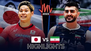 JAPAN vs IRAN  Highlights  Mens VNL 2023 [upl. by Auqenahs]