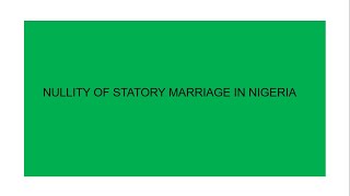 nullity  void statutory marriage [upl. by Murtagh]