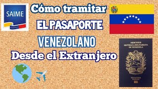 Cómo tramitar el pasaporte Venezolano desde el extranjeroCómo hacer el nuevo pasaporte Venezolano [upl. by Einobe863]