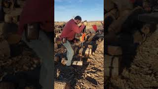 Splitting logs sideways with the SplitzAll Wood Splitter [upl. by Kerby]