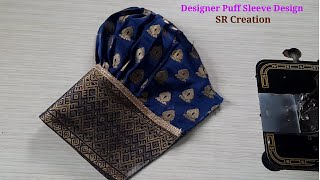 Designer puff sleeve design  Simple and easy method of stitching [upl. by Cirderf]