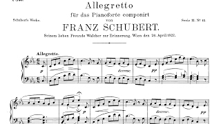 Schubert  Allegretto in C minor D915  with score [upl. by Lraed]