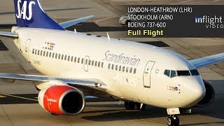 SAS Scandinavian Airlines Full Flight  London Heathrow to Stockholm  Boeing 737600 with ATC [upl. by Randolph]