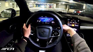 2024 Polestar 2 Performance POV Night Drive  Allcarnews [upl. by Plafker]