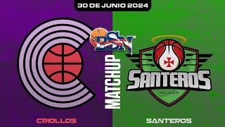 Criollos de Caguas vs Santeros de Aguada  BSN2024 [upl. by Nalon184]