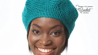 Crochet Classic Beret Pattern  EASY  The Crochet Crowd [upl. by Studdard428]