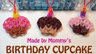 Rainbow Loom Happy Birthday Cupcake Charm [upl. by Nadabus]