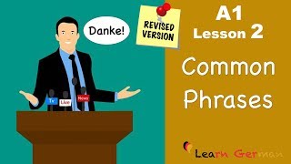 A1  Lesson 2  Common Phrases  German for beginners  Learn German [upl. by Hamner700]