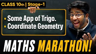 Class 10th Maths Maha Marathon  Some App of Trigonometry amp Coord Geometry 🔥  Shobhit Nirwan [upl. by Korff]