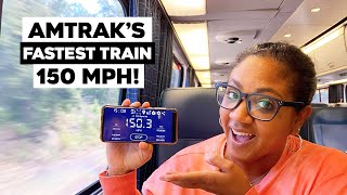 Amtrak Acela First Class From New York City To Boston at 150 MPH Americas Fastest Train [upl. by Pinckney]