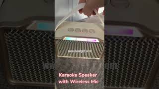 KARAOKE MACHINE WIRELESS MICROPHONE K50 [upl. by Ilojne]