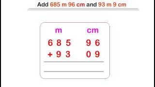 Addition  Metres and Centimetres [upl. by Devan644]