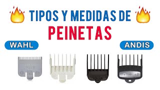 TIPOS Y MEDIDAS de las PEINETAS de Maquinas de Cortar Cabello [upl. by Eveneg]