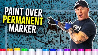 How To Paint Over Permanent Markers Blocking Permanent Markers [upl. by Nwahsd]