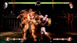 Mortal Kombat 9 Kratos vs Kintaro Tutorial  Kintaros Fatality [upl. by Furlong]