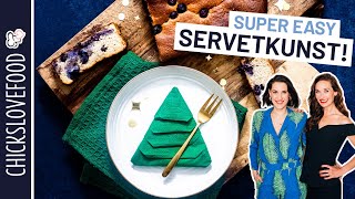 KERST SERVETTEN VOUWEN  CHICKSLOVEFOOD [upl. by Luana279]