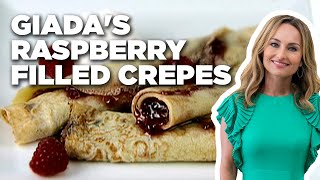 Giada De Laurentiis Raspberry Filled Crepes  Giada At Home  Food Network [upl. by Darnok]