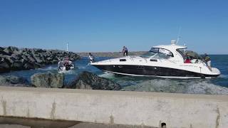 Boat Crashes into Rocks amp Police Boat [upl. by Allisurd]