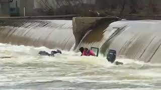 Fishing boat capsizes at dam [upl. by Ilah]