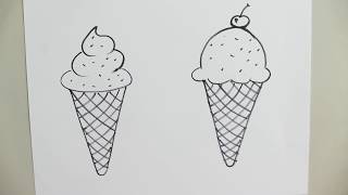 How to draw an Ice Cream Cone [upl. by Scholz]