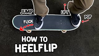 How to Heelflip  Beginner Skateboard Tricks Tutorial Slow Motion [upl. by Koh306]